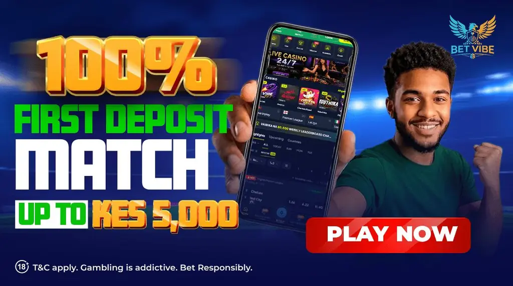 100% FIRST DEPOSIT BONUS promotion at BetVibe Casino