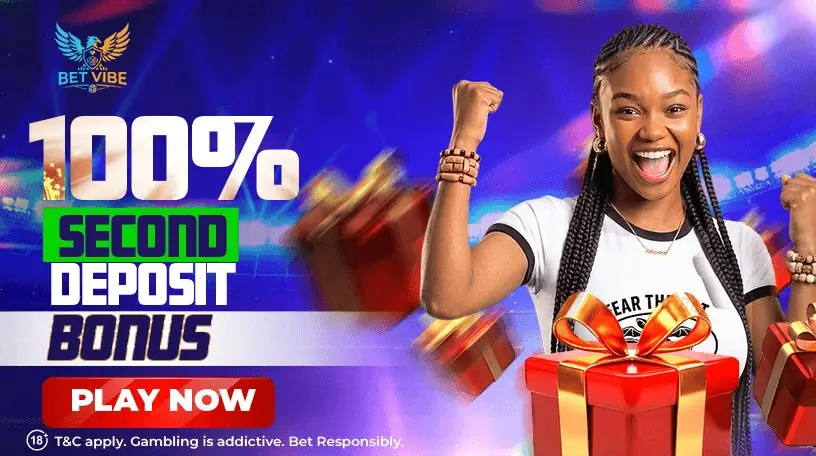50% SECOND DEPOSIT BONUS promotion at BetVibe Casino